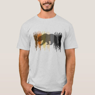 Cooler Grunge Bär Schatten Schwuler Bär Pride T-Shirt