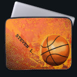 Cooler Grunge-Basketball-abstrakte Kunst Laptopschutzhülle<br><div class="desc">Personalisierte Geschenkideen für Basketballspieler oder Basketballfans/Fanatiker. Personifizieren Sie ihn bitte mit Ihrem eigenen Text oder klicken Sie "besonders anfertigen es" Knopf,  um zum Entwurfswerkzeug zu gehen,  in dem Sie Text addieren können,  ändern den Schriftart,  die Textgröße,  die Textfarbe,  die Textpositionierung und mehr an.</div>
