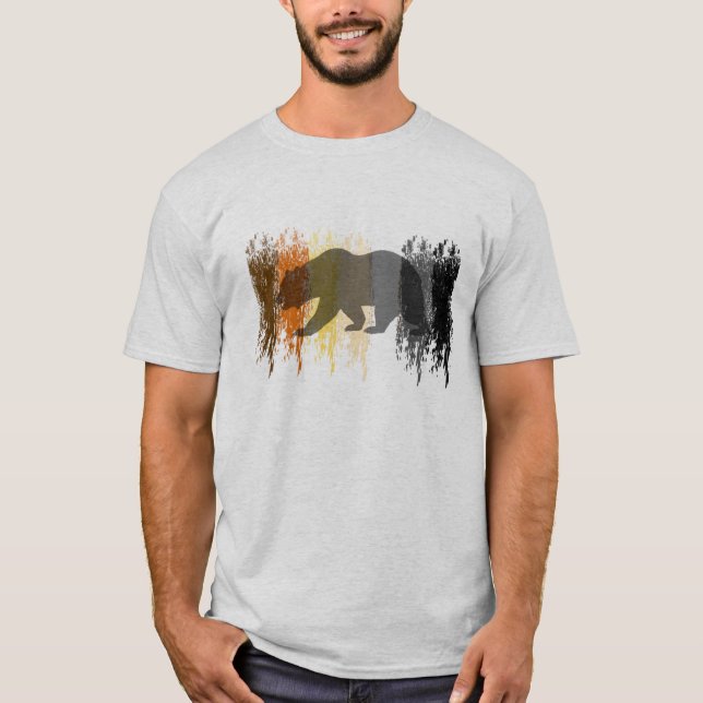 Cooler Grunge Bear Shadow Gay Bear Prix T-Shirt (Vorderseite)