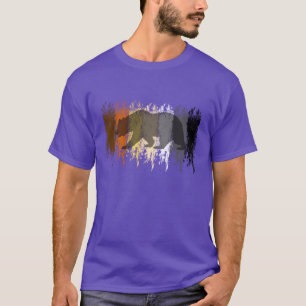 Cooler Grunge Bear Shadow Gay Bear Prix T-Shirt