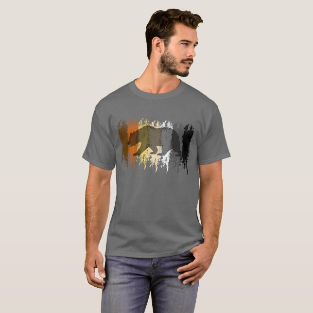 Cooler Grunge Bear Shadow Gay Bears Prix T-Shirt (Vorne ganz)