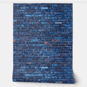 Cooler Grunge Blaues Ziegelmuster Tapete