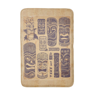 Cooler Grunge Vintages Tiki Set Badematte