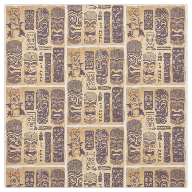 Cooler Grunge Vintages Tiki Set Stoff (Muster)