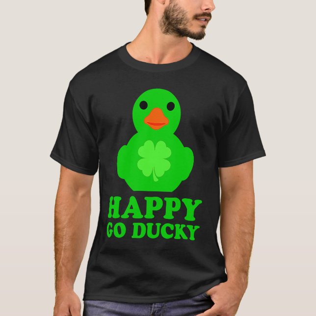 Cooler Gummi Duck Lover Lucky Go Ducky Funny St Pa T-Shirt (Vorderseite)