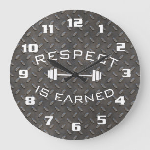 Cooler Gymnastik Motivierend Respekt verdient Große Wanduhr