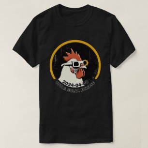 Cooler Hahn Totale Sonnenfinsternis 2024 T-Shirt