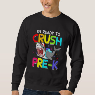 Cooler Hai ist bereit, den Vorschullehrer aus der Sweatshirt