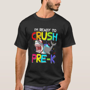 Cooler Hai ist bereit, den Vorschullehrer aus der T-Shirt