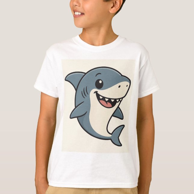Cooler Hai mit Sonnenbrille T-Shirt (Vorderseite)