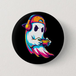 Cooler Halloween Ghost Gamer Button