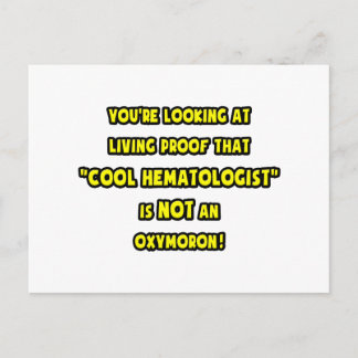 Cooler Hämatologe ist KEIN Oxymoron Postkarte