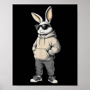 Cooler Happy Ostertag Kaninchen Sungles Men Kid Poster