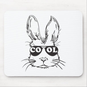 Cooler Hasen Gesicht Fröhliche Ostern Shirts Für J Mousepad
