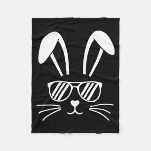Cooler Hasenkaninchen mit Sonnenbrille für Osterta Fleecedecke