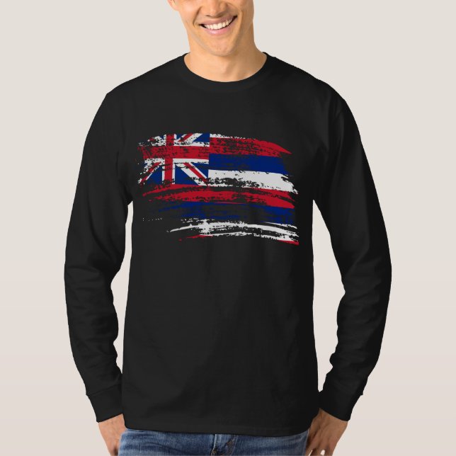 Cooler hawaiischer Flaggenentwurf T-Shirt (Vorderseite)