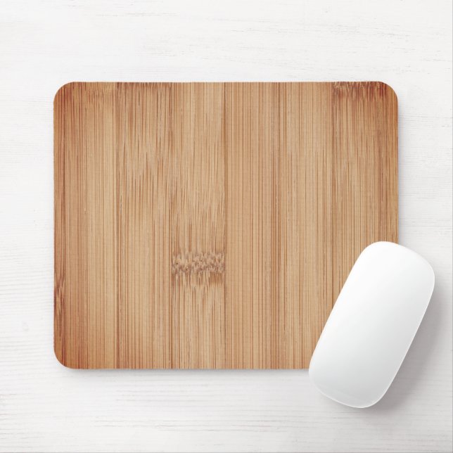 Cooler, hellbraun gebrannter Bambusholzprint Mousepad (Mit Mouse)