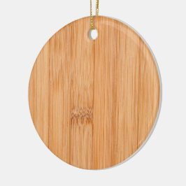 Cooler, hellbrauner Bambusholzprint Keramik Ornament