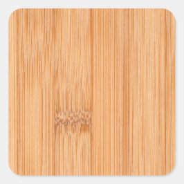 Cooler, hellbrauner Bambusholzprint Quadratischer Aufkleber