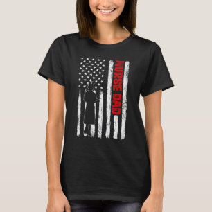 Cooler Herren-Vatertag Amerikanische Flagge Kranke T-Shirt
