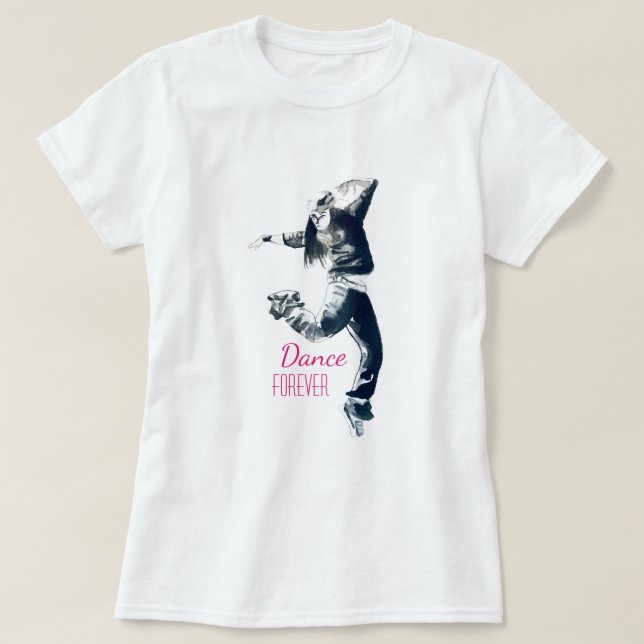 Cooler Hip Hop-Girl-Tänzer T-Shirt (Design vorne)