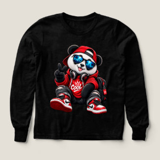 Cooler Hip-Hop-Panda mit roter HoodieUrban Swagger