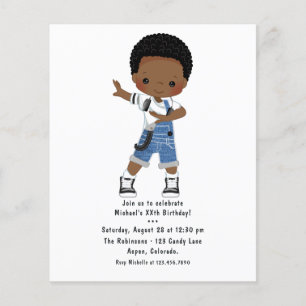 Cooler Hip-Hop-Rap-Junge Breakdancer Geburtstagsfe Flyer