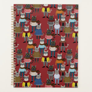 Cooler Hipster Cat Pattern Planer