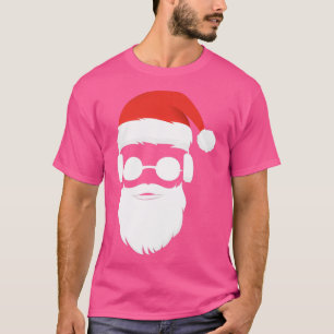 Cooler Hipster Santa Claus Bart Sonnenbrille Kopfp T-Shirt