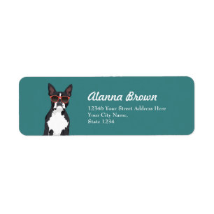 Cooler Hipster-Schwarzweiss-Boston-Terrier