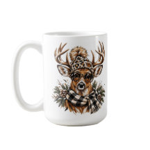 Cooler Hirsch Leopard Hut Weihnachten Cozy Weihnac