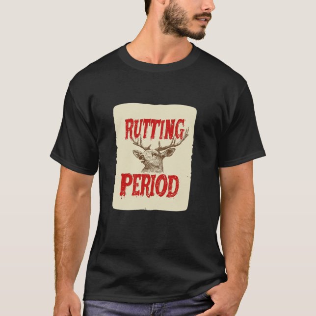 Cooler Hirschbock in Brunftzeit Statement Kostüm T-Shirt (Vorderseite)