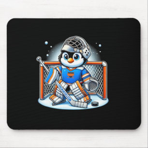 Cooler Hockey-Torhüter Pinguin – Lustiger Wintersp Mousepad