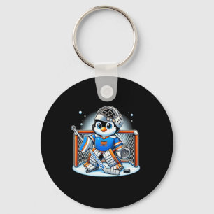 Cooler Hockey-Torhüter Pinguin – Lustiger Wintersp Schlüsselanhänger