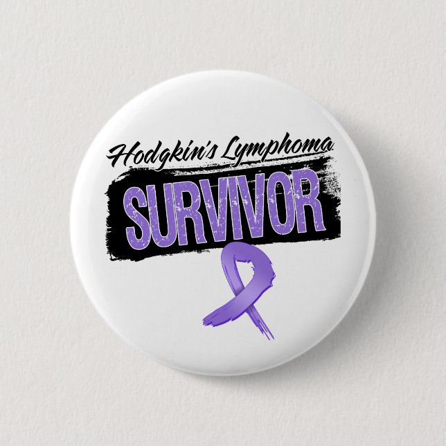Cooler Hodgkin-Lymphom-Survivor Button (Vorderseite)