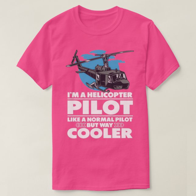 Cooler Hubschrauberpilot T-Shirt (Design vorne)