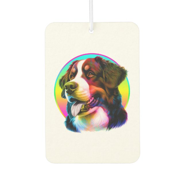 COOLER HUND BUNTER REGENBOGEN AUTOLUFTERFRISCHER (Vorderseite)