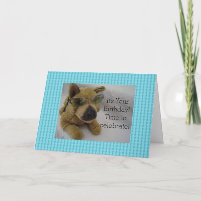 Cooler Hund, es ist dein Geburtstag! Karte (Vorderseite)
