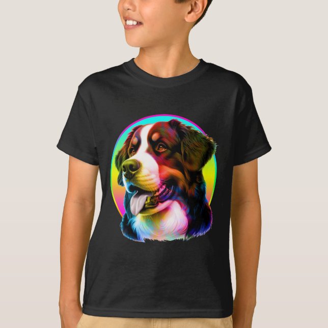 COOLER HUND FARBFARBENER RAINBOIN T-Shirt (Vorderseite)