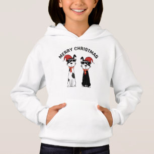 Cooler Hund Frohe Weihnachten Hoodie