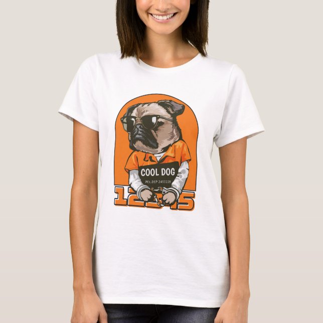 Cooler Hund | Illustration über Spaß und Quirky-Hu T-Shirt (Vorderseite)
