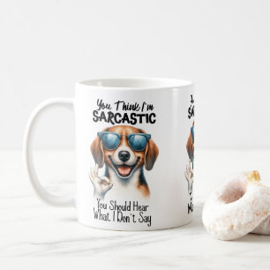 Cooler Hund in Sonnenbrille - Funny OK Gesture Art Kaffeetasse