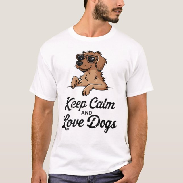 Cooler Hund Lover Set, Behieltest Ruhe und Liebe H T-Shirt (Vorderseite)