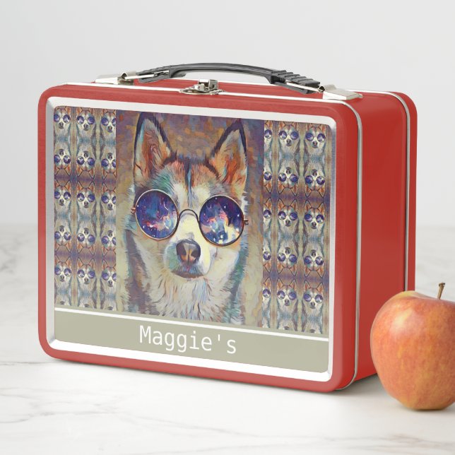 Cooler Hund Mit Monogramm Lunch Box (Beispiel)