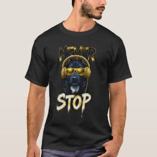 Cooler Hund mit motivierendem Design „Nicht aufgeb T-Shirt