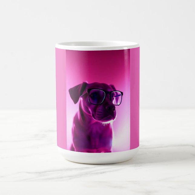 Cooler Hund mit Sonnenbrille Kaffeetasse (Mittel)