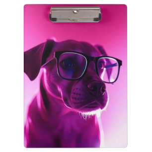 Cooler Hund mit Sonnenbrille Klemmbrett