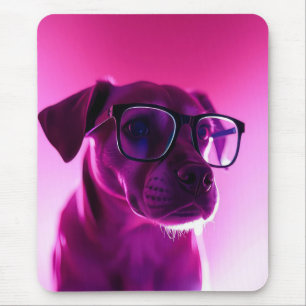 Cooler Hund mit Sonnenbrille Mousepad