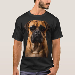 Cooler Hund Sungles Bullmastiff Lustiger Blick T-Shirt