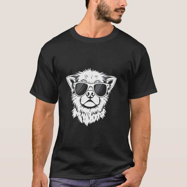 Cooler Hund T-Shirt (Vorderseite)
